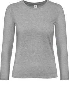 B&C CGTW08T - Women's long sleeve t-shirt #E190 Sport Grey
