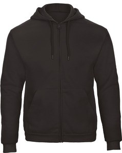 B&C CGWUI25 - Zipped hooded sweatshirt ID.205 Black