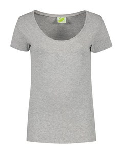 Lemon & Soda LEM1268 - T-shirt Crewneck cot/elast SS for her Grey Heather