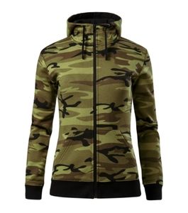 Malfini C20 - Camo Zipper Sweatshirt Ladies Camouflage Green