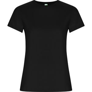 Roly CA6696 - GOLDEN WOMAN Fitted short-sleeve t-shirt in organic cotton Black