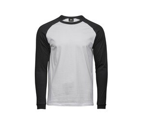 Tee Jays TJ5072 - Long sleeve baseball t-shirt White / Black