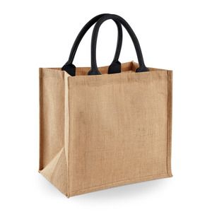 Westford Mill WM413 - Jute midi tote Natural / Black