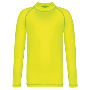 PROACT PA4018 - Children’s long-sleeved technical T-shirt with UV protection Fluorescent Yellow