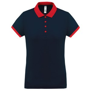 Proact PA490 - Ladies’ performance piqué polo shirt Sporty Navy / Red