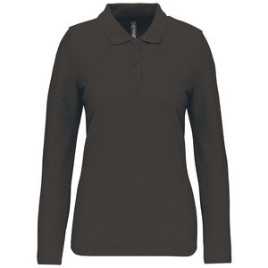 WK. Designed To Work WK277 - Ladies' long-sleeved polo shirt Dark Grey
