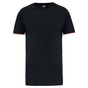 WK. Designed To Work WK3020 - Men's short-sleeved DayToDay t-shirt Black / Red