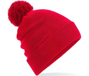 Beechfield BF439 - Beanie with fleece interior pompom Classic Red