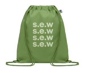 GiftRetail MO6355 - YUKI COLOUR Organic cotton drawstring bag Green