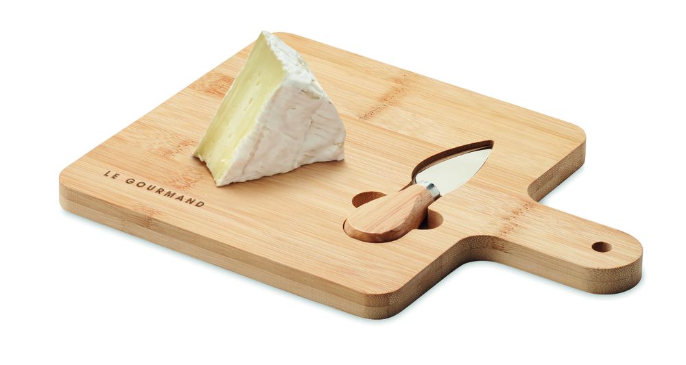 GiftRetail MO6415 - DARFIELD Cheese board set in bamboo