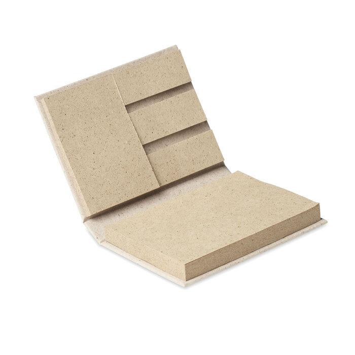 GiftRetail MO6543 - GRASS STICKY Recycled/grass sticky memo pad