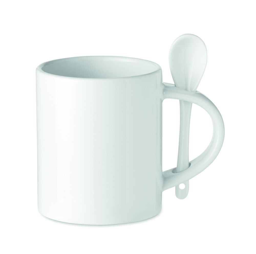 GiftRetail MO6581 - SUBLIM SPOON Ceramic sublimation mug 300 ml