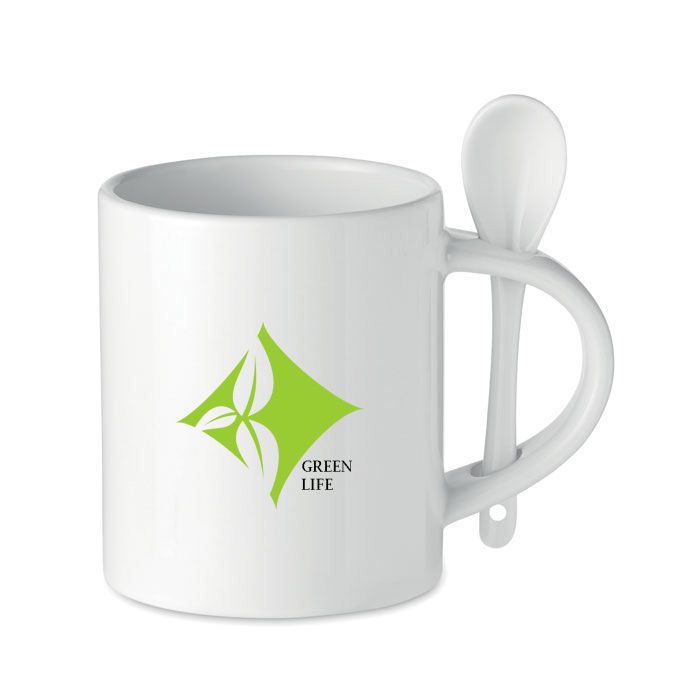 GiftRetail MO6581 - SUBLIM SPOON Ceramic sublimation mug 300 ml