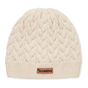 GiftRetail MO6659 - KATMAI Cable knit beanie in RPET Beige