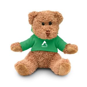 GiftRetail MO7375 - JOHNNY Teddy bear plus with hoodie Green