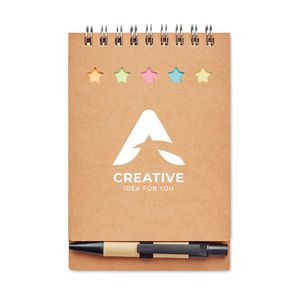 GiftRetail MO8107 - MULTIBOOK Notepad with pen and memo pad Beige