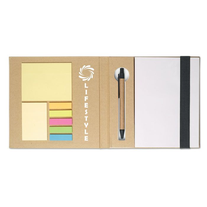 GiftRetail MO8183 - QUINCY Notebook with memo set and pen