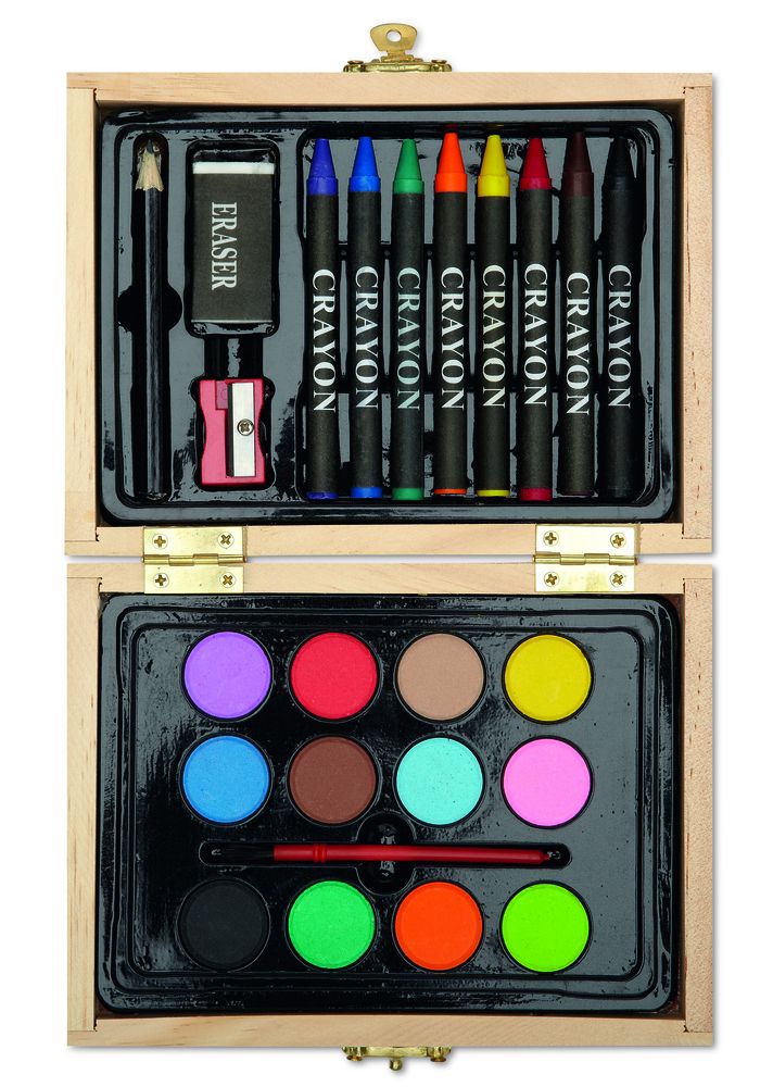 GiftRetail MO8249 - BEAU Painting set in wooden box