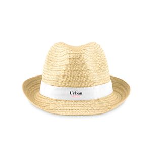 GiftRetail MO9341 - BOOGIE Paper straw hat White