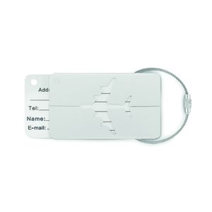 GiftRetail MO9508 - FLY TAG Aluminium luggage tag matt silver