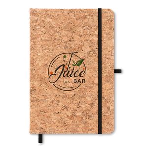 GiftRetail MO9623 - A5 cork notebook. Black