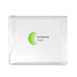 GiftRetail MO9627 - COSMOBAG Cosmetic pouch with zipper Transparent White