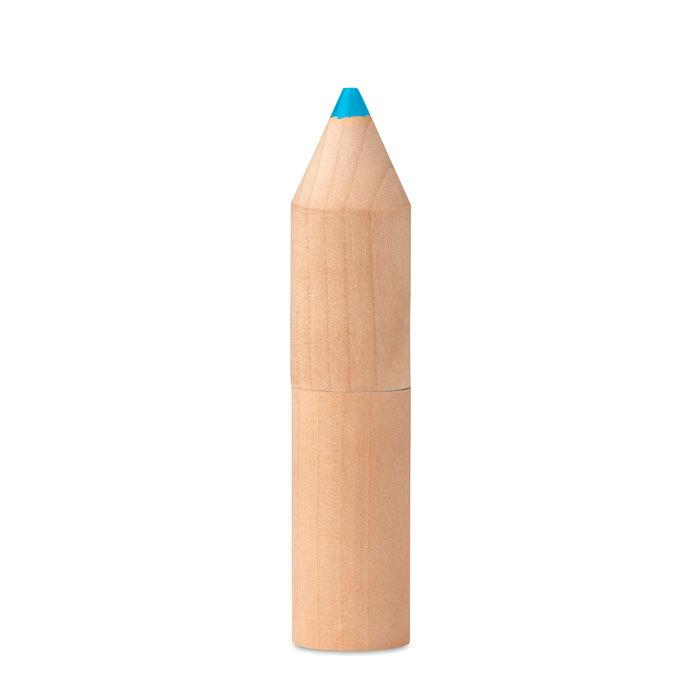 GiftRetail MO9875 - PETIT COLORET 6 pencils in wooden box