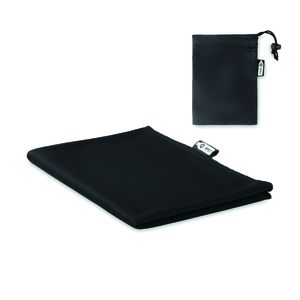 GiftRetail MO9918 - Sports towel in RPET Black