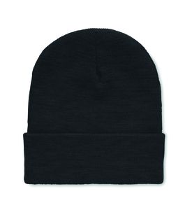 GiftRetail MO9965 - POLO RPET Beanie in RPET with cuff Black
