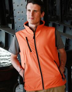 Mustaghata MONTEVISO - BODYWARMER SOFTSHELL UNISEX 2 LAYERS Orange