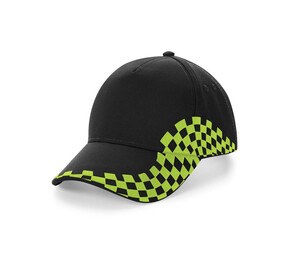 Beechfield BF159 - Women's Cap 100% Cotton Black/ Lime Green