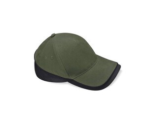 Beechfield BF171 - 5 Panel Teamwear Cap Olive Green/Black