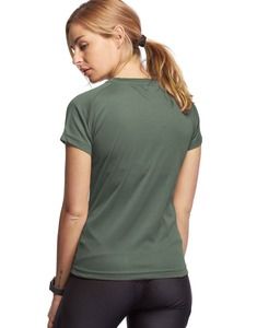 Mustaghata STEP - T-SHIRT RUNNING FOR WOMEN 140 G Kaki Green