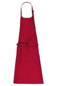 Kariban K8007 - Organic Cotton Apron with pocket Hibiscus Red