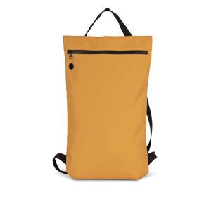 Kimood KI0183 - Flat recycled urban backpack, Cumin Yellow