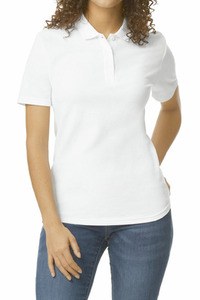 Gildan GI64800L - Softstyle Ladies' Double Piqué Polo Shirt White