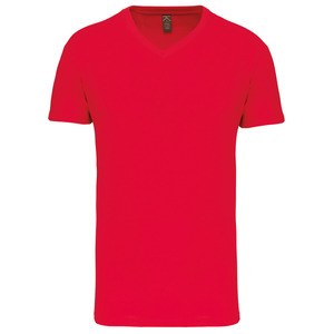 Kariban K3028IC - Men's BIO150IC V-neck t-shirt Red