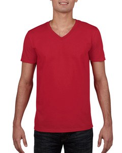 GILDAN GIL64V00 - T-shirt V-Neck SoftStyle SS for him Red