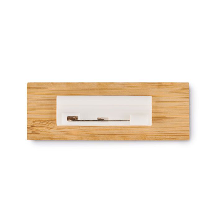 GiftRetail MO6731 - DERI Name tag holder in bamboo