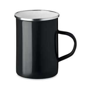 GiftRetail MO6775 - SILVER Metal mug with enamel layer