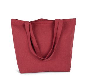Kimood KI5221 - Large K-loop shopping bag Hibiscus Red Jhoot