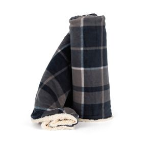 K-up KP431 - SHERPA BLANKET Storm Grey / Navy checked