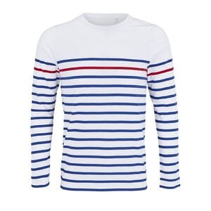 SOL'S 03100 - Matelot Lsl Women Long Sleeve Striped T Shirt White/ Royal/ Red