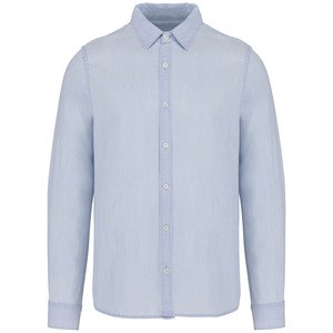 Kariban KNS500 - Men's faded shirt in cotton twill Bleached Indigo