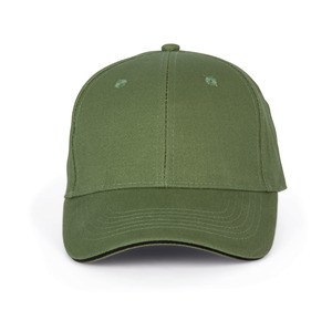 K-up KP011 - ORLANDO - MEN'S 6 PANEL CAP Matcha Green / Black