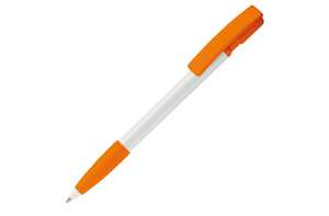 TopPoint LT80801 - Nash ball pen rubber grip hardcolour White / Orange