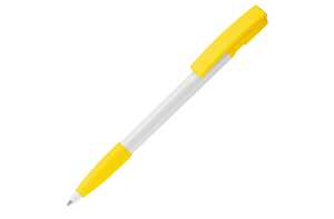 TopPoint LT80801 - Nash ball pen rubber grip hardcolour White/Yellow