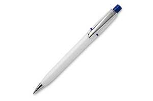 TopPoint LT87534 - Ball pen Semyr Chrome hardcolour WHITE / DARK BLUE