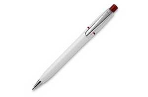 TopPoint LT87534 - Ball pen Semyr Chrome hardcolour White/Dark Red