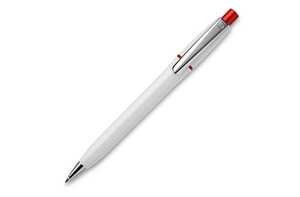 TopPoint LT87534 - Ball pen Semyr Chrome hardcolour White / Red